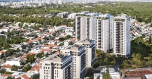 הדמיה של פרויקט נווה מגן החדשה ברמת השרון – מבט ממעוף הציפור