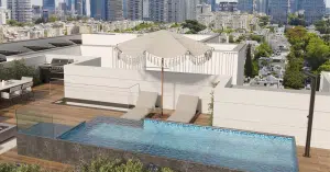 242 מ״ר וגג של 66 מ״ר בפנטהאוז היוקרתי של פרשקובסקי בפרויקט הגדה