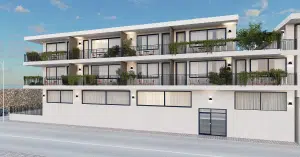חזית פרויקט ISMINIS באתונה, בניין מגורים מודרני עם מרפסות ועיצוב עכשווי.