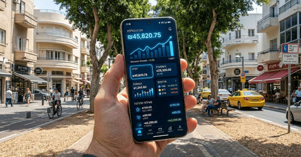 אפליקציית הארנק הדיגיטלי החדש מוצגת על גבי מסך סמארטפון מתקדם